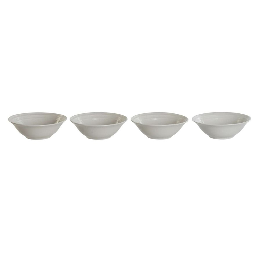 Sklst DKD Home Decor Hvid Porceln 17 x 17 x 7 cm #1