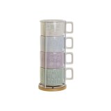 Dele kaffekopst DKD Home Decor Grn Himmelbl Syren Metal Bambus Dolomite 260 ml #10