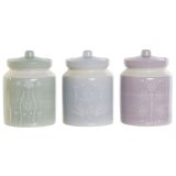 Blik DKD Home Decor Bl Grn Syren Dolomite 12 x 12 x 16 cm (3 enheder) #1