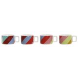 Dele kaffekopst DKD Home Decor Hvid Multifarvet Lys brun Metal Bambus Dolomite 260 ml #1
