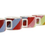 Dele kaffekopst DKD Home Decor Hvid Multifarvet Lys brun Metal Bambus Dolomite 260 ml #4