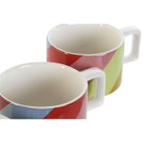 Dele kaffekopst DKD Home Decor Hvid Multifarvet Lys brun Metal Bambus Dolomite 260 ml #7
