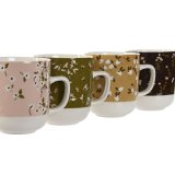 Krus DKD Home Decor Brun Grn Pink Sennep Porceln 380 ml (4 enheder) #4