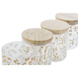 Blik DKD Home Decor Bambus Borosilikatglas Shabby Chic 700 ml 10 x 10 x 12,5 cm (4 enheder) #4