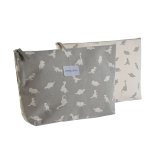 Rejsetoilettaske DKD Home Decor Hvid Gr Bomuld 33 x 8 x 21 cm (2 enheder) #2