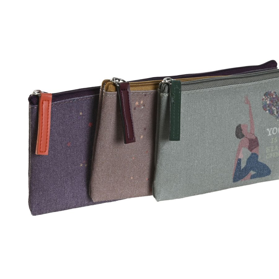 ske DKD Home Decor Brun Grn Bourgogne 22,5 x 1 x 9,5 cm (3 enheder) #2