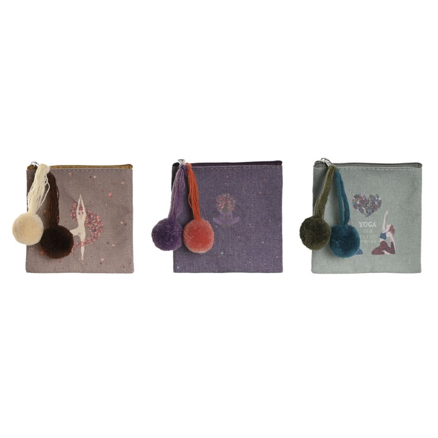 Pung DKD Home Decor Brun Grn Bourgogne Yoga (3 enheder) #1