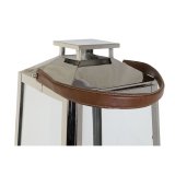 Laantarn DKD Home Decor Brun S�lvfarvet L�der Krystal St�l Chromsalt 30 x 30 x 66 cm #2