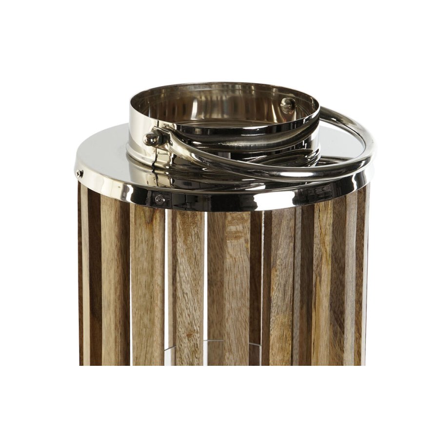 Lyseholder DKD Home Decor Brun S�lvfarvet Natur Krystal Mangotr� 20 x 20 x 74 cm #2