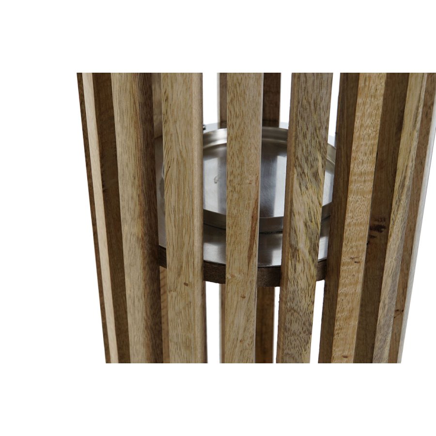 Lyseholder DKD Home Decor Brun S�lvfarvet Natur Krystal Mangotr� 20 x 20 x 74 cm #5