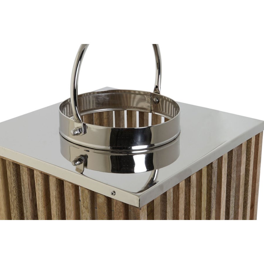 Lyseholder DKD Home Decor Brun S�lvfarvet Natur Krystal Mangotr� 31 x 31 x 35 cm #2