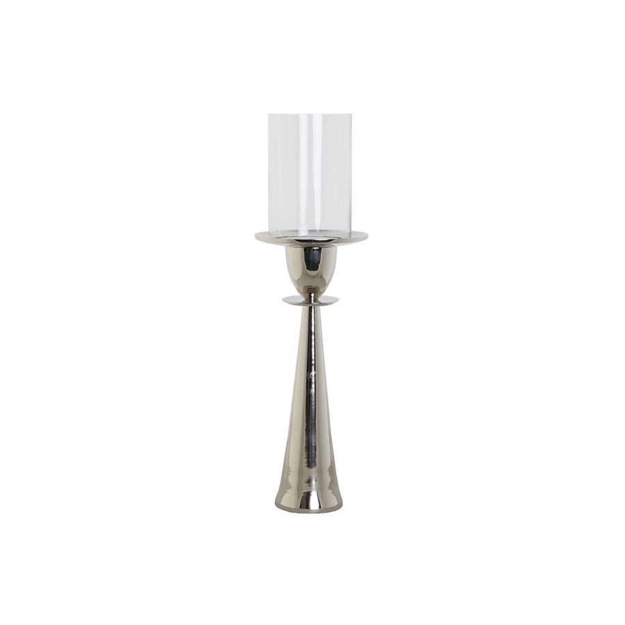 Lyseholder DKD Home Decor S�lvfarvet Aluminium Krystal 14 x 14 x 48 cm #1