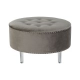 Stol DKD Home Decor Gr Slvfarvet Tr MDF 80 x 80 x 43 cm #1