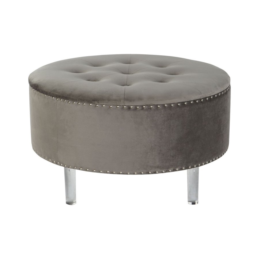 Stol DKD Home Decor Gr Slvfarvet Tr MDF 80 x 80 x 43 cm #1