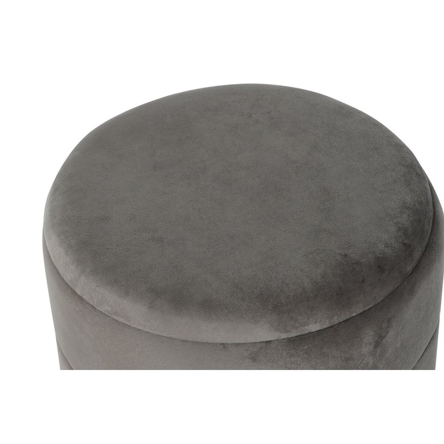 Fodsttte DKD Home Decor Gylden Mrkegr Polyester Metal 38 x 38 x 41 cm #2