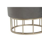 Fodsttte DKD Home Decor Gylden Mrkegr Polyester Metal 38 x 38 x 41 cm #5