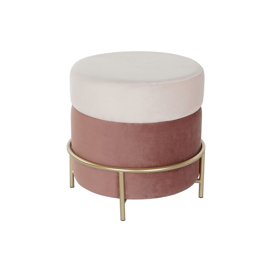 Fodsttte DKD Home Decor Pink Gylden Metal Fljl 48 x 48 x 47 cm #1