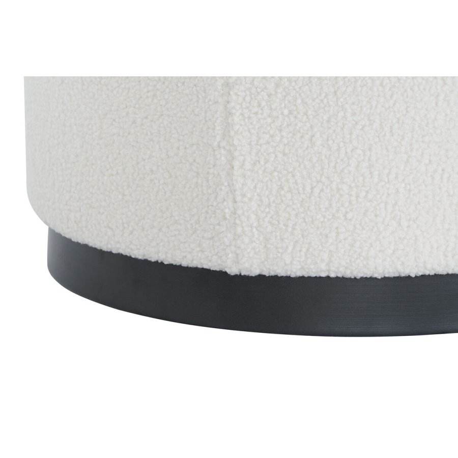 Fodsttte DKD Home Decor Hvid Sort Polyester Tr MDF Scandi 60 x 60 x 45 cm (3 enheder) #3