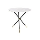 Sofabord DKD Home Decor Hvid Sort Gylden Metal Tr MDF 80 x 80 x 76 cm #1