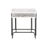 St med 2 borde DKD Home Decor Hvid Sort 51 x 43 x 49 cm #2