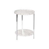 Sofabord DKD Home Decor Hvid Slvfarvet Metal Tr MDF 40 x 40 x 53 cm #1