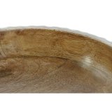 Borddekoration DKD Home Decor Hvid Mrkebrun Mangotr 25 x 25 x 9 cm #3