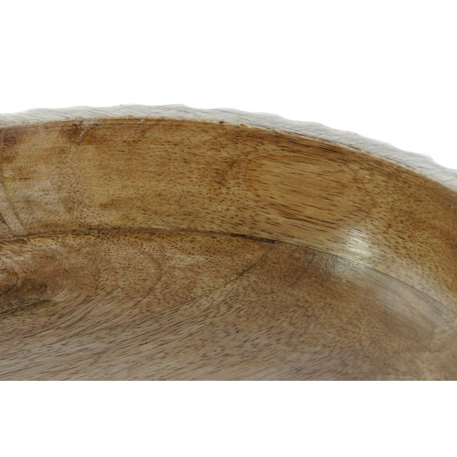 Borddekoration DKD Home Decor Hvid Mrkebrun Mangotr 25 x 25 x 9 cm #3