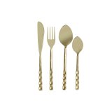 Bestik DKD Home Decor Gylden Rustfrit st�l 4,5 x 1,5 x 21 cm 16 Dele #1