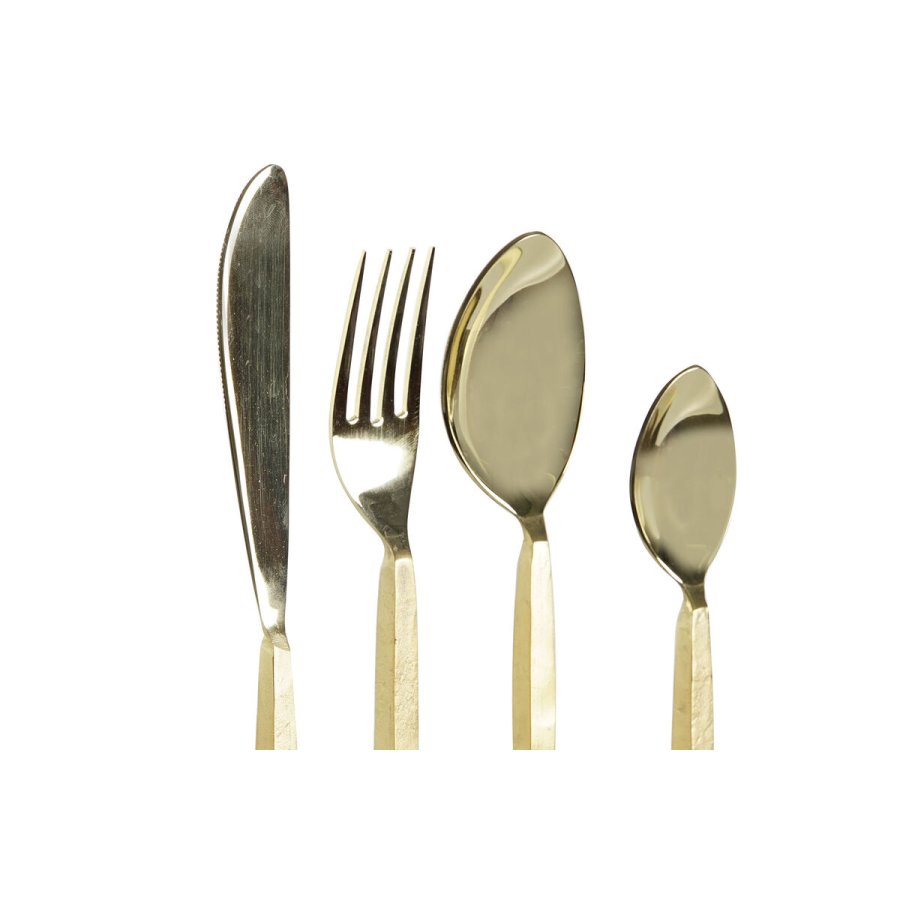 Bestik DKD Home Decor Gylden Rustfrit st�l 4,5 x 1,5 x 21 cm 16 Dele #2