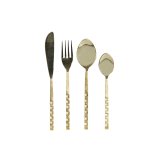 Bestik DKD Home Decor Gylden Rustfrit st�l 4,5 x 1,5 x 21 cm 16 Dele #1