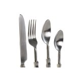 Bestik DKD Home Decor Sort S�lvfarvet Harpiks Rustfrit st�l 4,5 x 1,5 x 22 cm 16 Dele #3