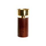 Lyseholder Home ESPRIT Brun Gylden Aluminium Akacie 8 x 8 x 18 cm #1