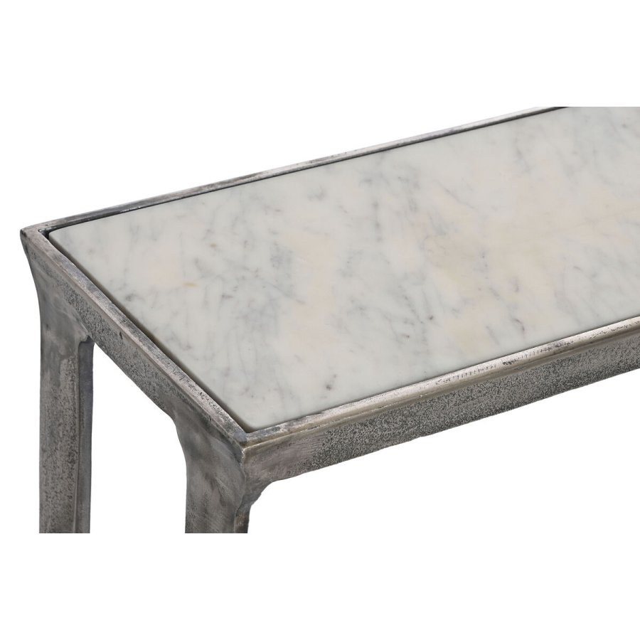 S�t med 2 borde Home ESPRIT Hvid Multifarvet S�lvfarvet 107 x 30 x 81 cm 108 x 30 x 79 cm #2