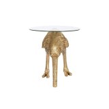 Lille serveringsbord Home ESPRIT Gylden Harpiks Krystal 60 x 60 x 62 cm #5