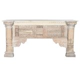 Sofabord Home ESPRIT Hvid Mangotr� 182 x 54 x 91 cm #6