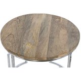 St med 3 borde Home ESPRIT Brun Slvfarvet Natur Stl Mangotr 49,5 x 49,5 x 62 cm #2