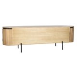 mbler Home ESPRIT Sort Natur Metal Paulonia tr 180 x 40 x 55 cm #3