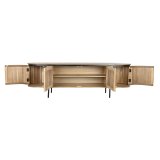 mbler Home ESPRIT Sort Natur Metal Paulonia tr 180 x 40 x 55 cm #5