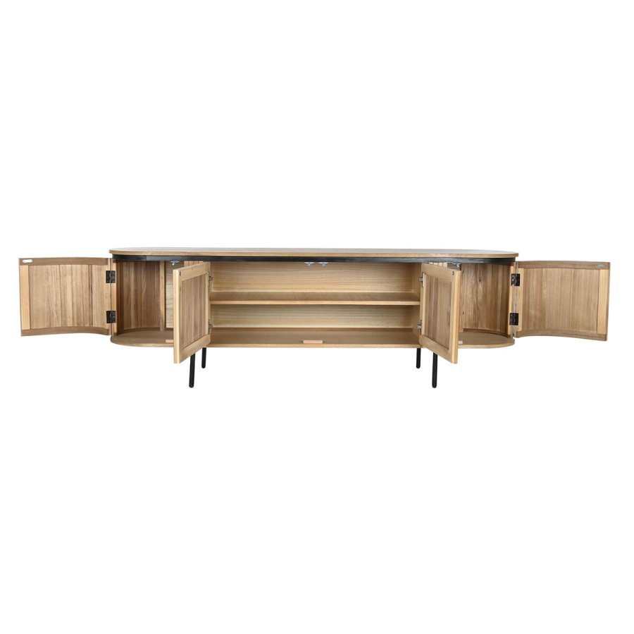 mbler Home ESPRIT Sort Natur Metal Paulonia tr 180 x 40 x 55 cm #5