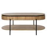 mbler Home ESPRIT Sort Natur Metal 120 x 64 x 52 cm #5