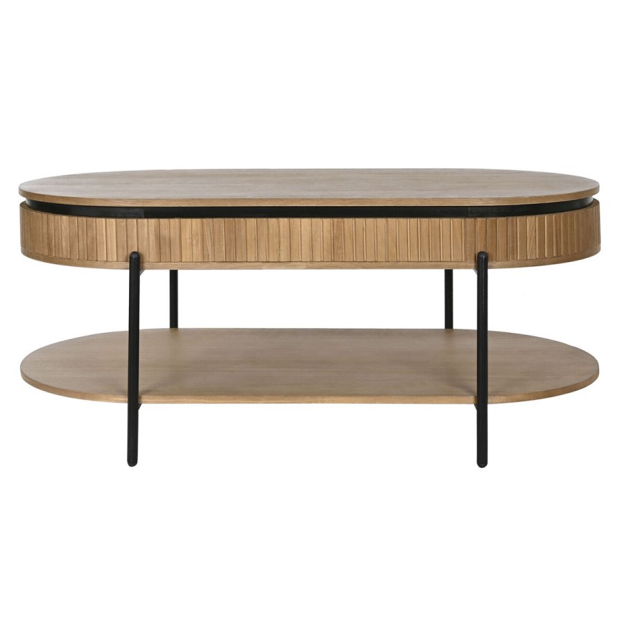 mbler Home ESPRIT Sort Natur Metal 120 x 64 x 52 cm #5