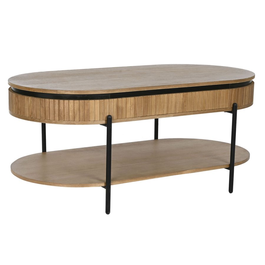 mbler Home ESPRIT Sort Natur Metal 120 x 64 x 52 cm #1