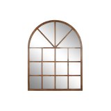 Vgspejl Home ESPRIT Natur Krystal Gran Spejl Neoklassisk Vindue 150 x 3,5 x 186 cm #1