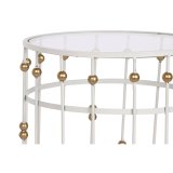 St med 2 borde Home ESPRIT Hvid Gylden 42 x 42 x 55 cm #2