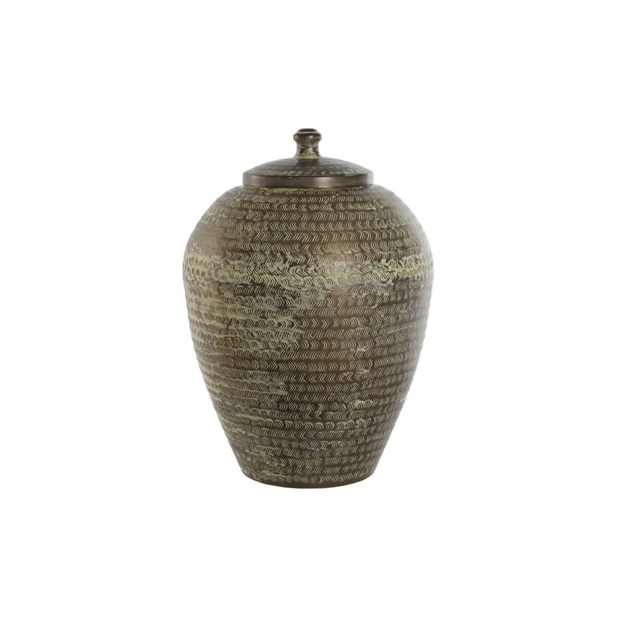Vase Home ESPRIT Grn Aluminium 40 x 40 x 49 cm #1