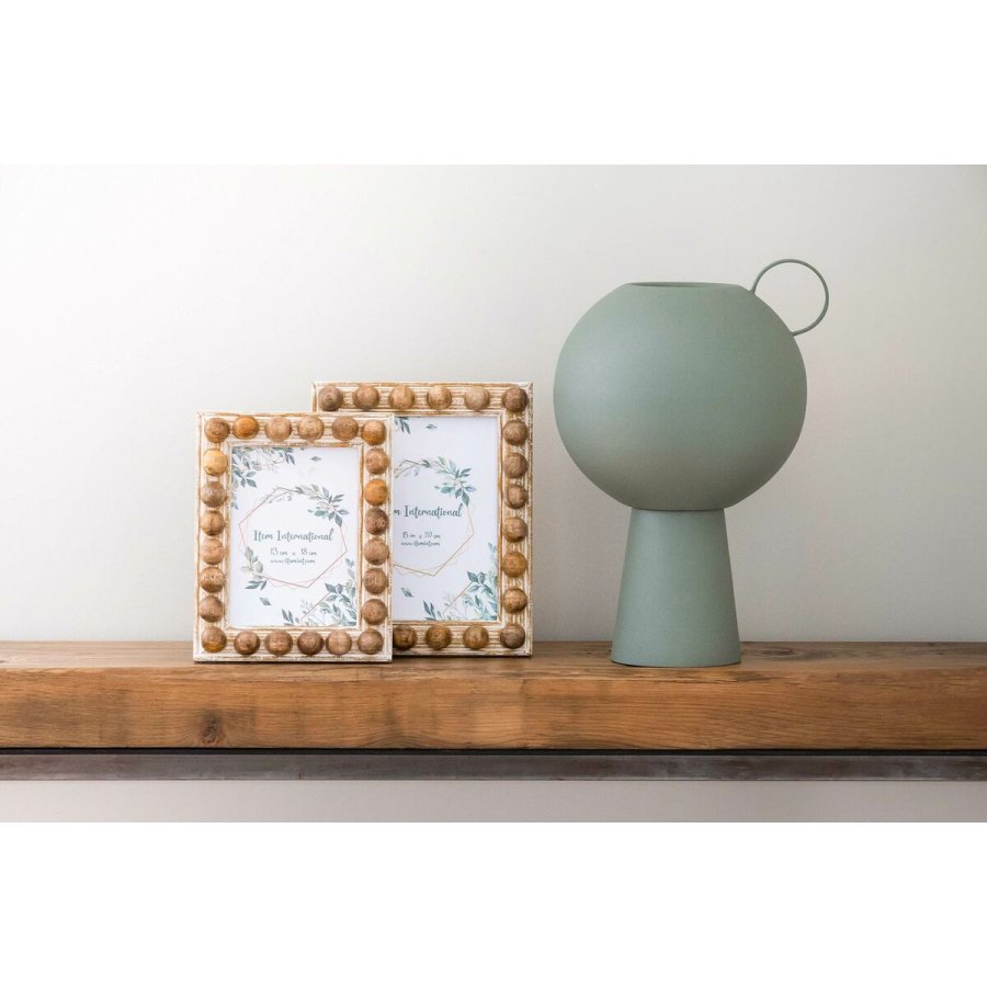 Fotoramme Home ESPRIT Hvid Brun Krystal Mangotr 21 x 3 x 26 cm #5