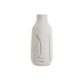 Vase Home ESPRIT Hvid Mangotr Moderne Ansigt 15 x 15 x 30 cm #1
