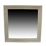 Vgspejl Home ESPRIT Hvid Natur Mangotr Romantisk 92 x 6 x 92 cm #1