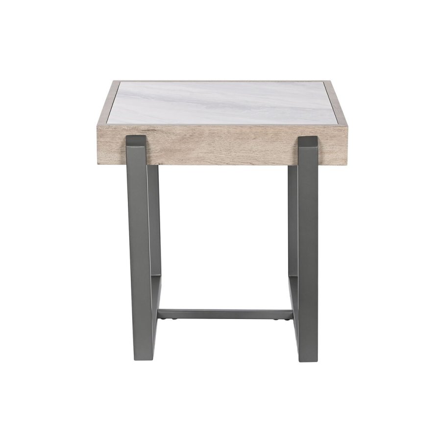 Sofabord Home ESPRIT Hvid Gr Natur Metal 50 x 50 x 50 cm #4