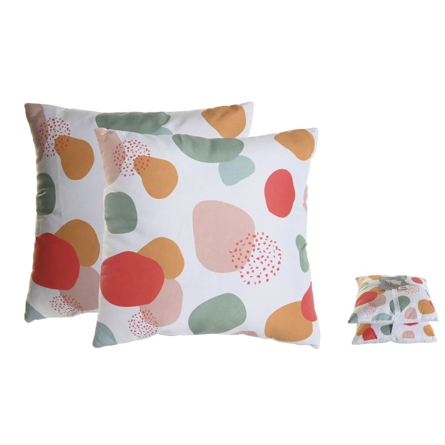 St med puder Home ESPRIT Tropisk 45 x 8 x 45 cm (2 enheder) #1